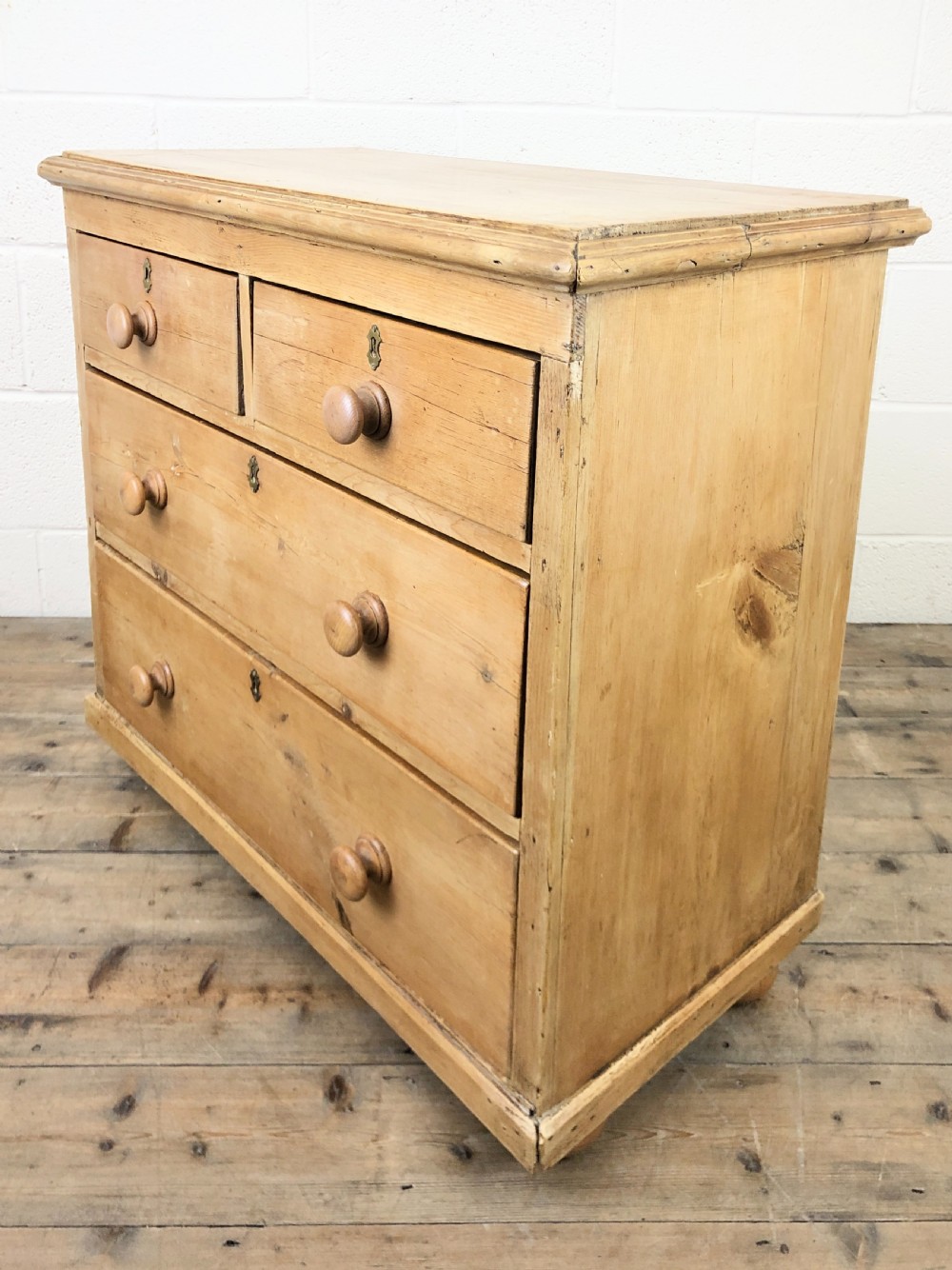 Small Antique Pine Chest of Drawers View V