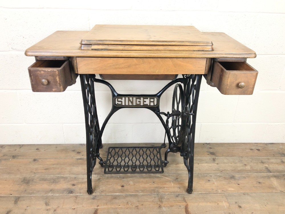 Singer Sewing Machine Treadle Table View II