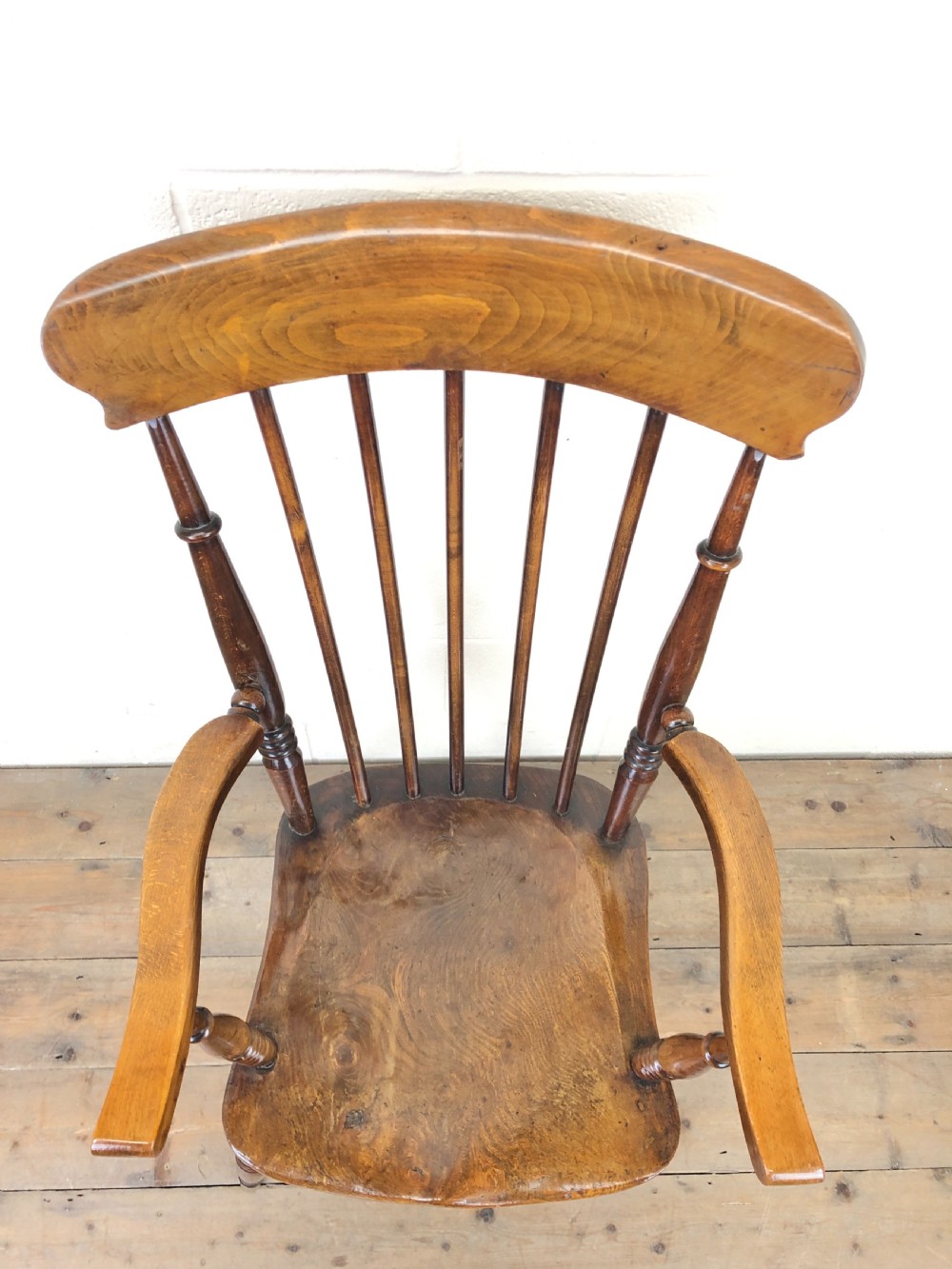 Early 20th Century Beech and Elm Elbow Chair View II