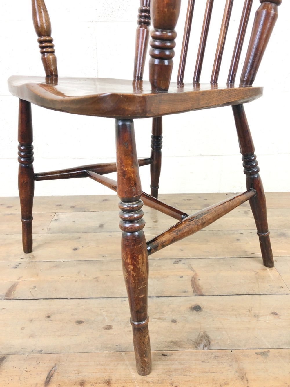 Early 20th Century Beech and Elm Elbow Chair View V
