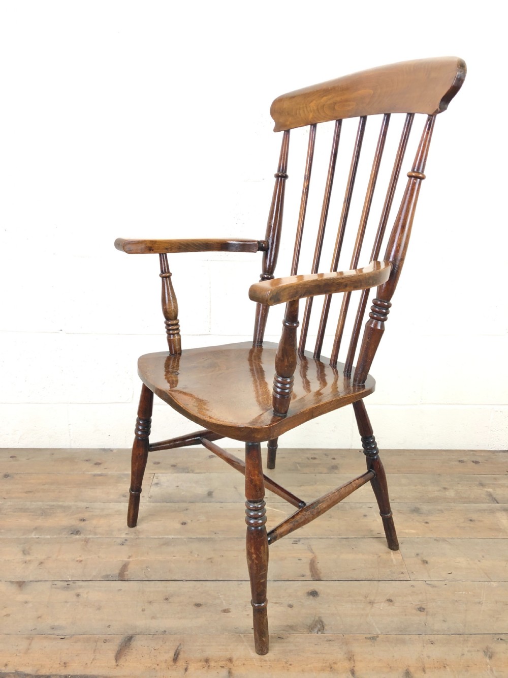 Early 20th Century Beech and Elm Elbow Chair View VI