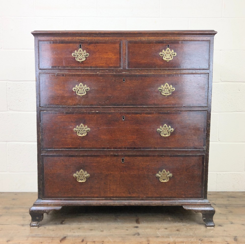 Antique Oak Country Made Chest of Drawers