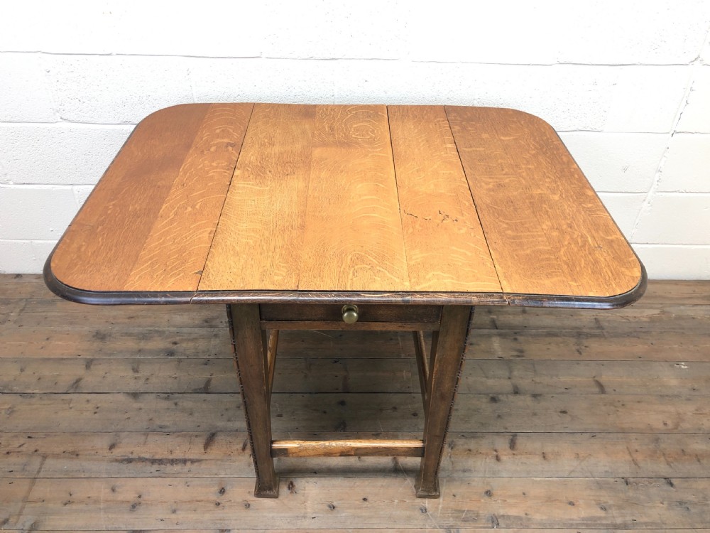 Early 20th Century Arts and Crafts Drop Leaf Table View II