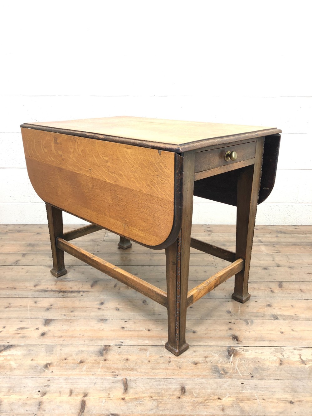 Early 20th Century Arts and Crafts Drop Leaf Table View XII