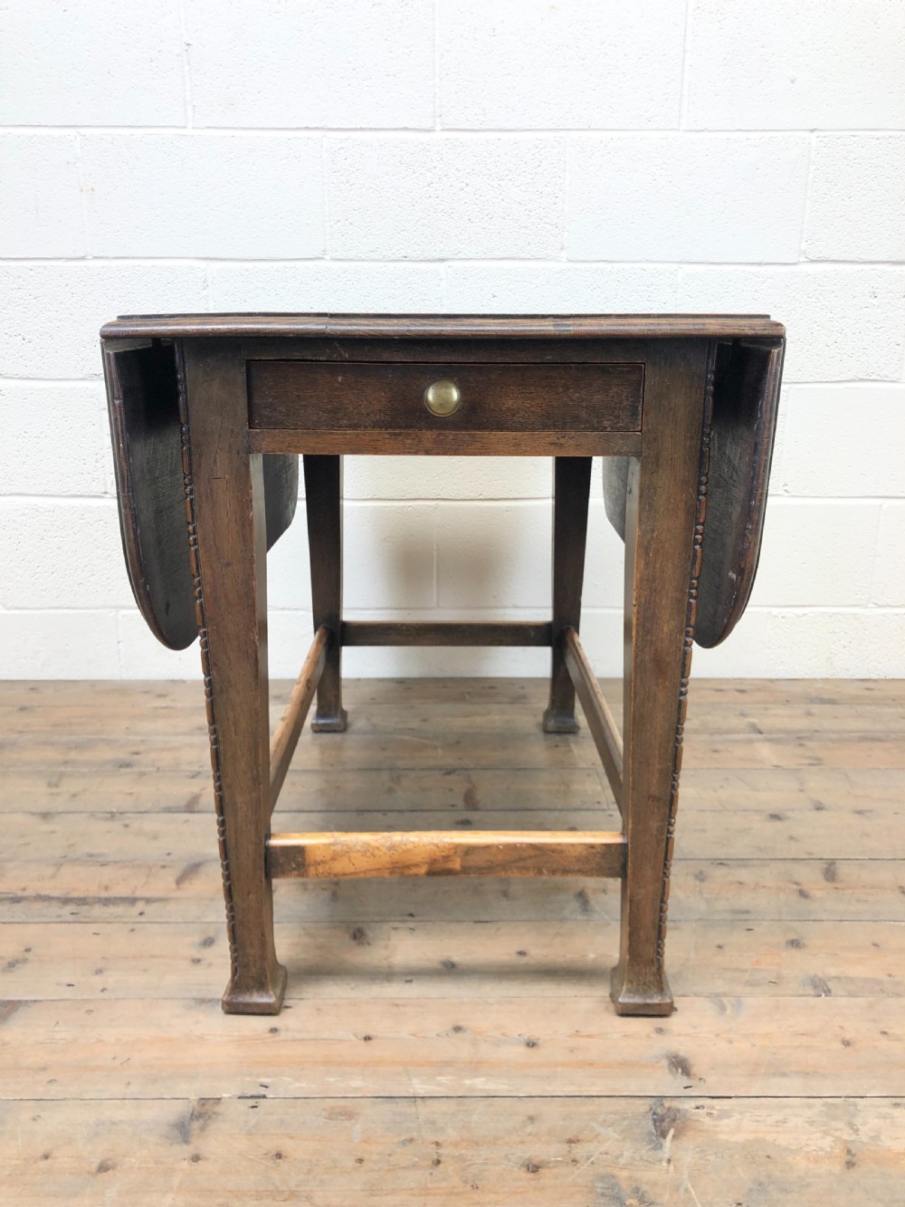 Early 20th Century Arts and Crafts Drop Leaf Table View XIII