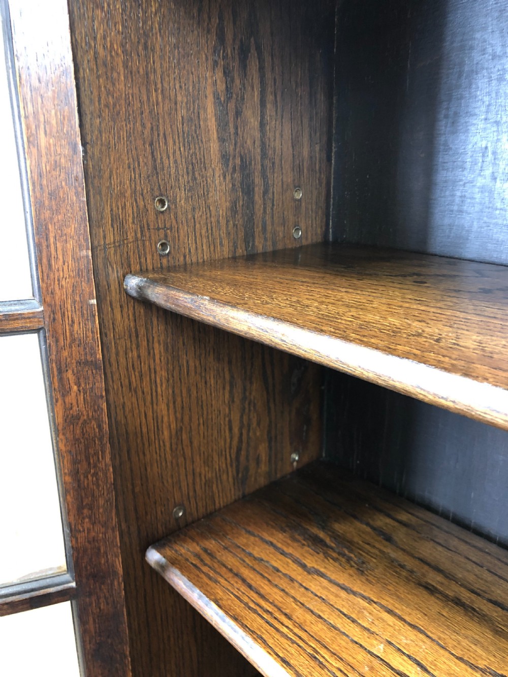 Antique Oak Glazed Bookcase View IV