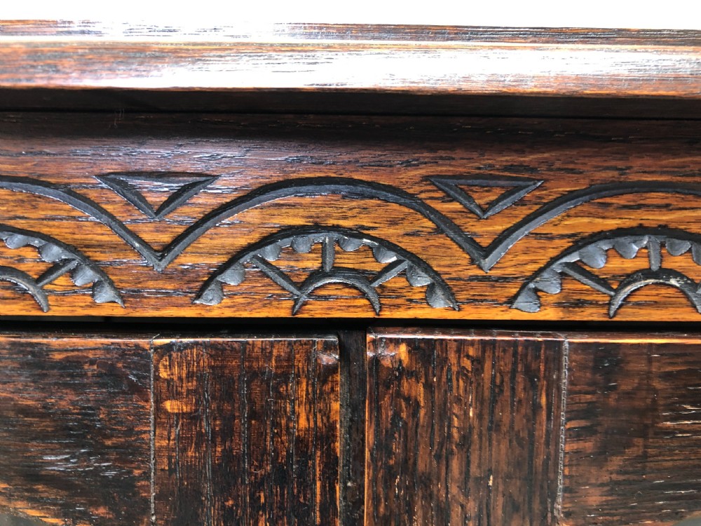 Antique Oak Glazed Bookcase View IX