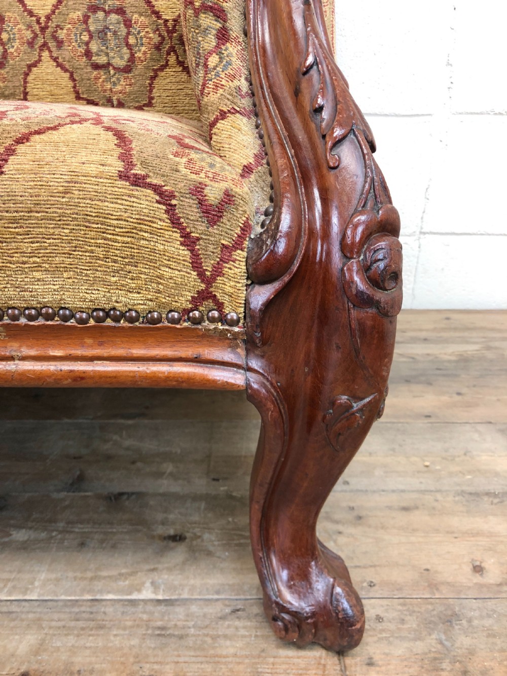 Victorian Carved Mahogany Sofa  View V