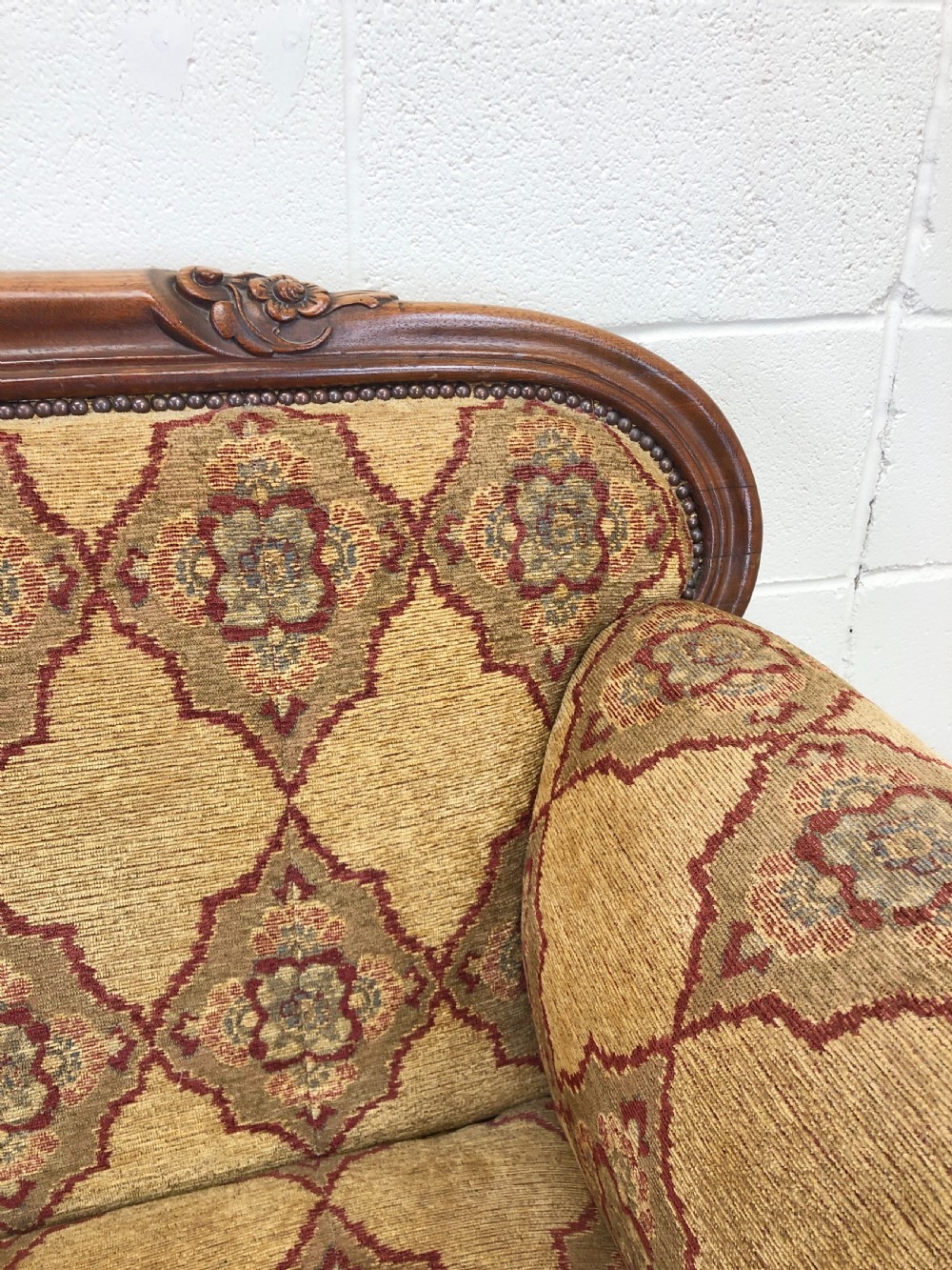 Victorian Carved Mahogany Sofa  View VI
