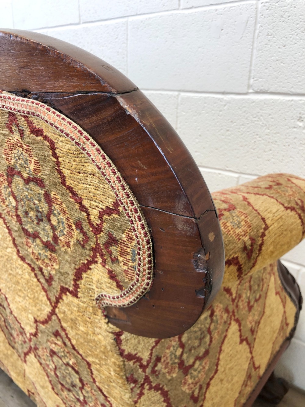 Victorian Carved Mahogany Sofa  View X