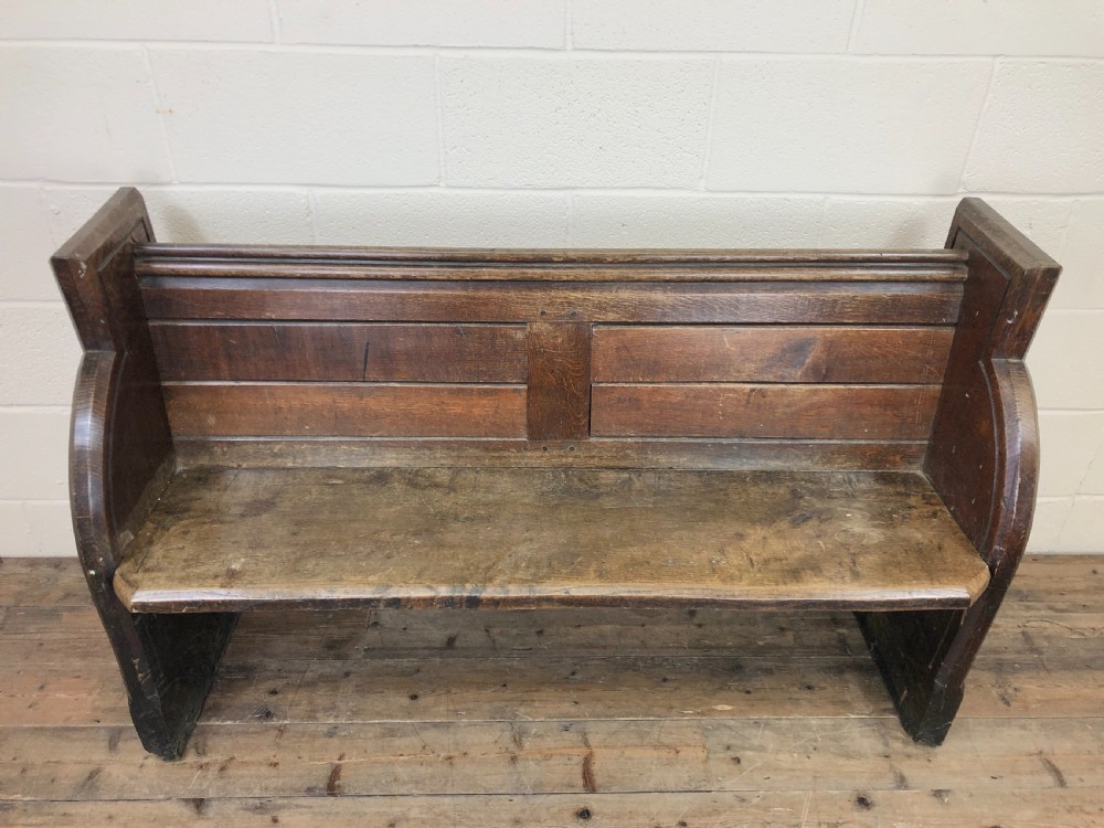 Victorian Antique Oak Church Pew View IV