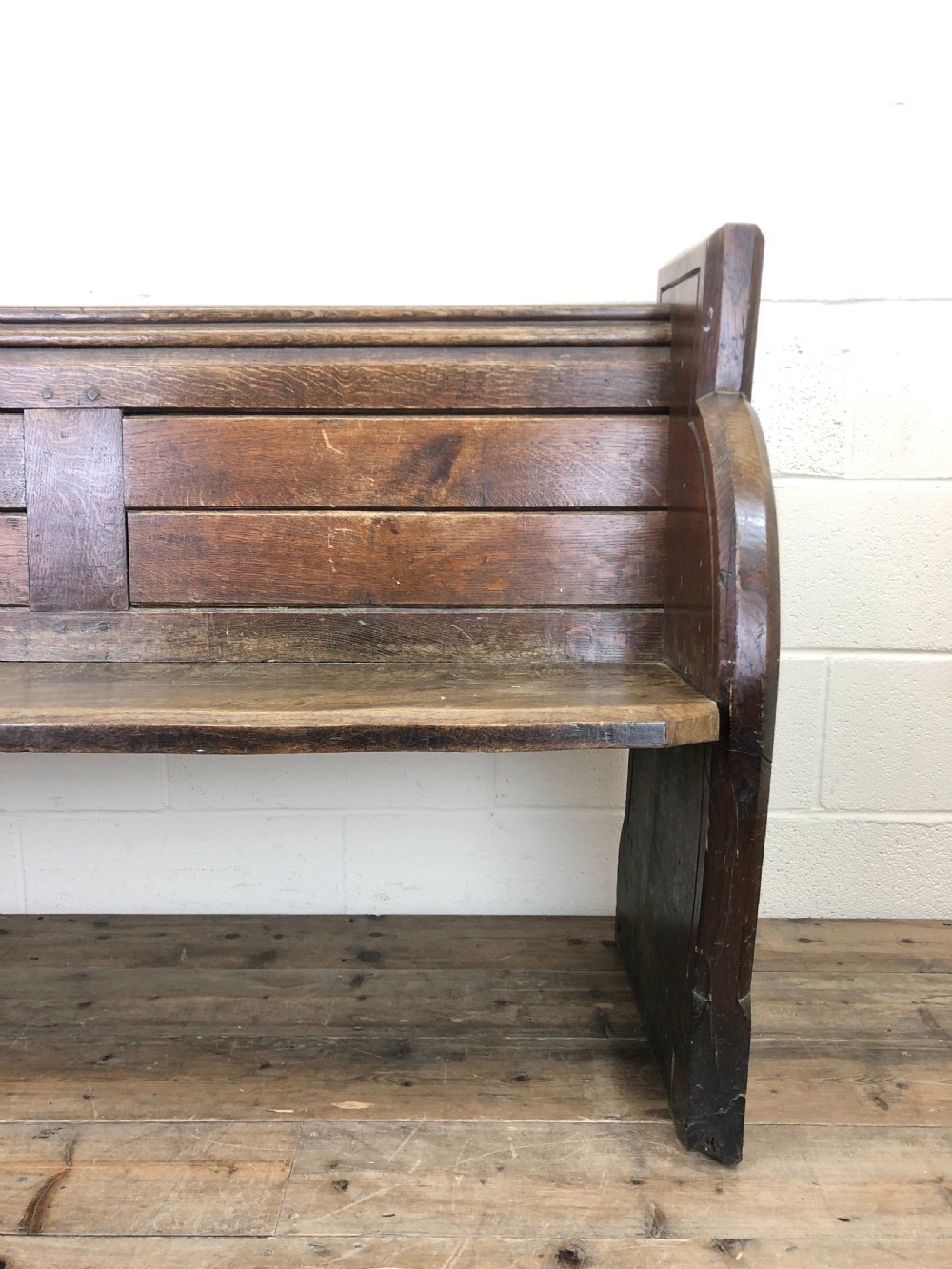 Victorian Antique Oak Church Pew View V