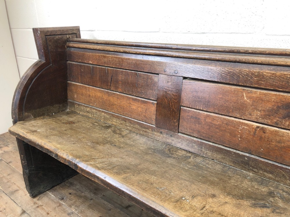 Victorian Antique Oak Church Pew View VII
