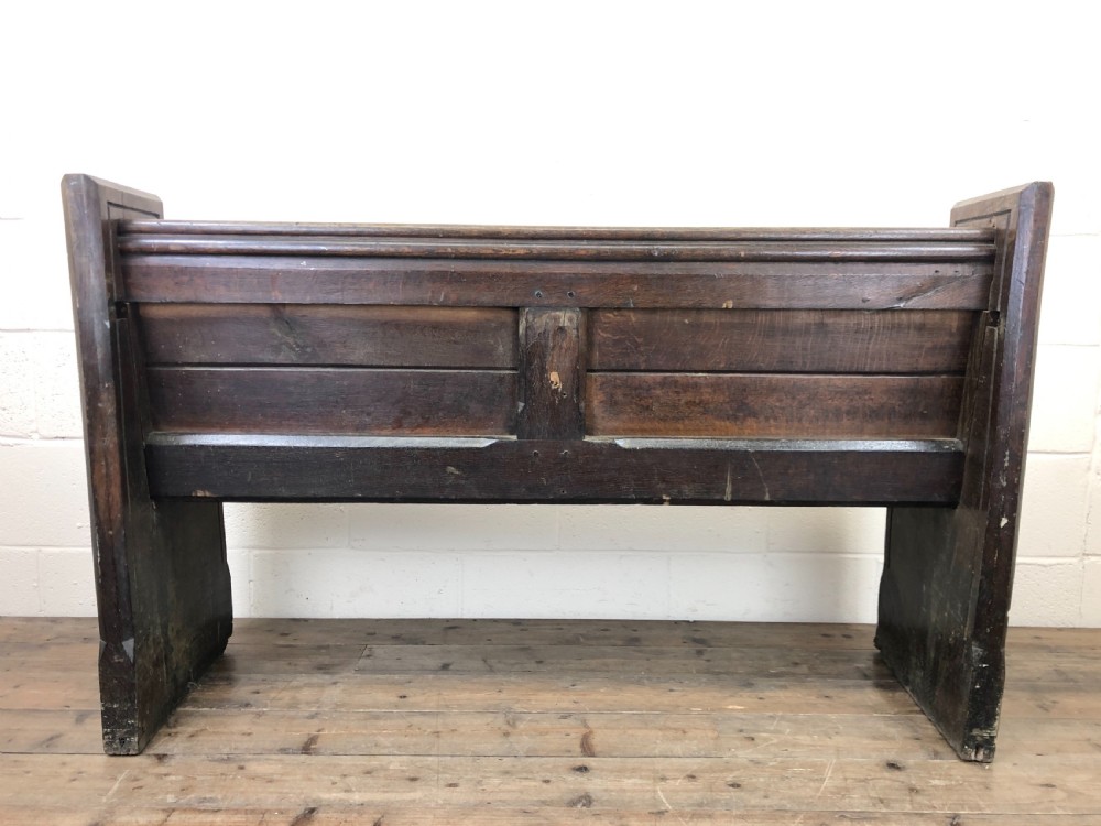 Victorian Antique Oak Church Pew View IX