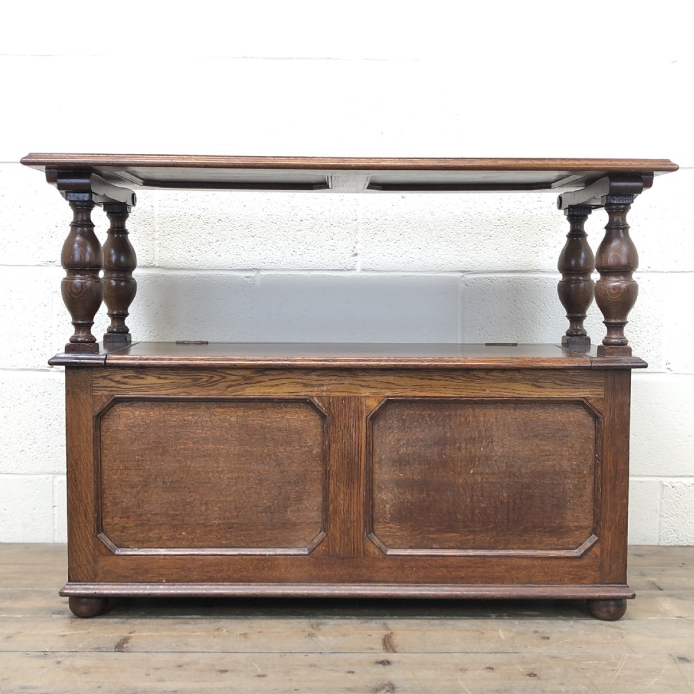 Antique Narrow Oak Hall Bench