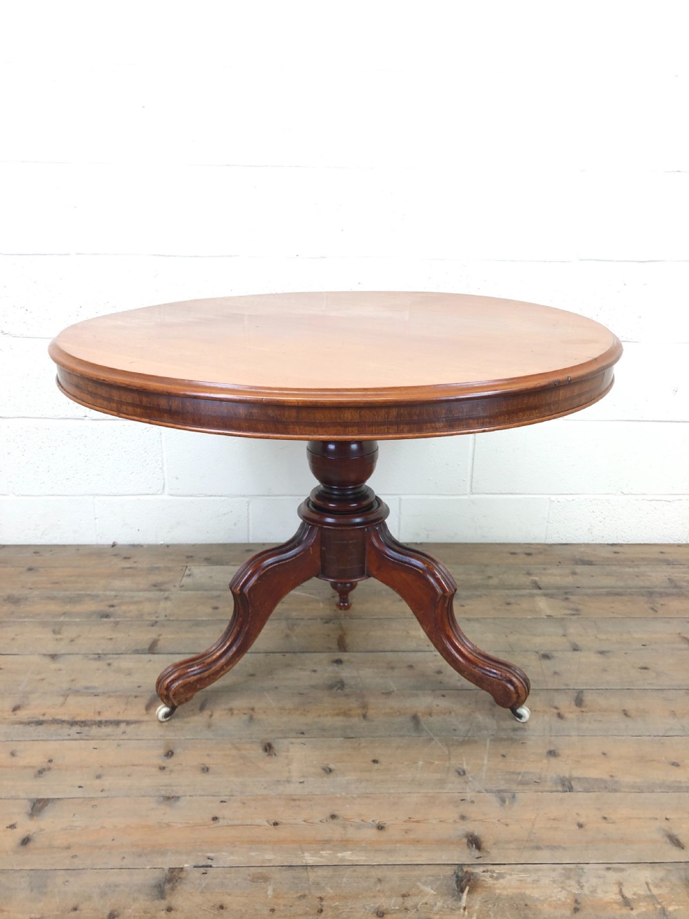 Victorian Mahogany Circular Snap Top Table View VII