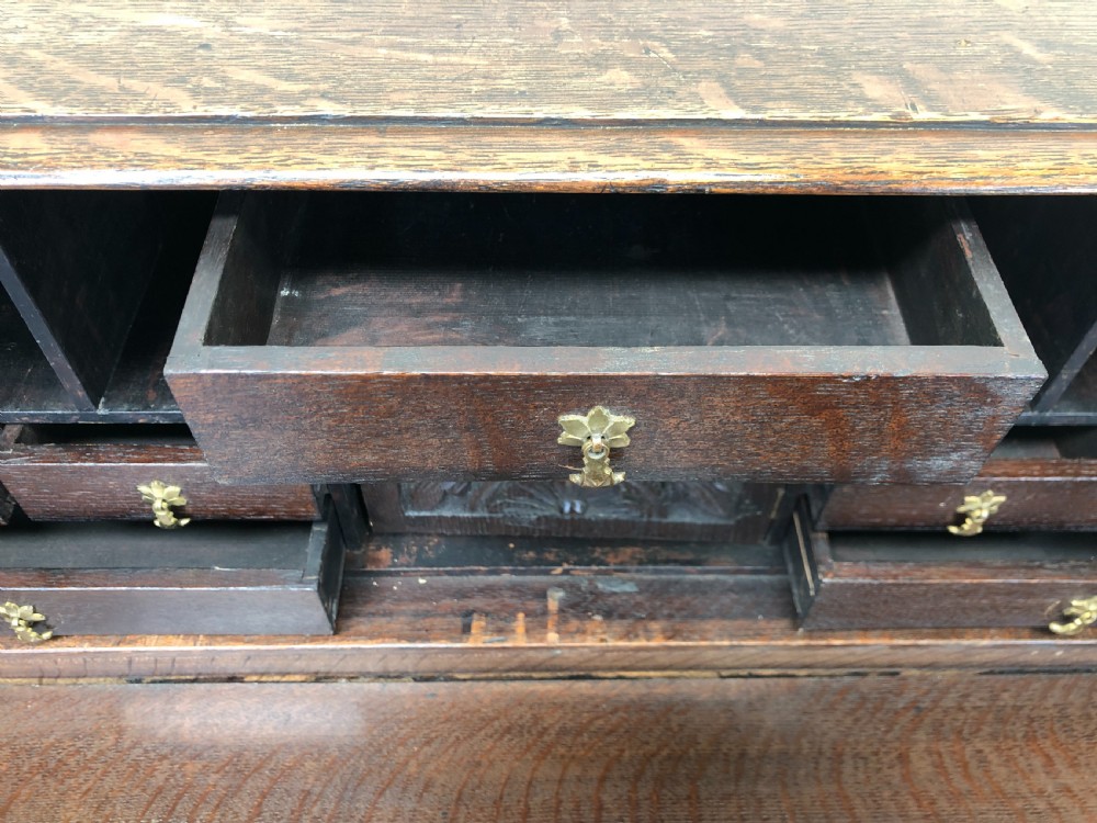 Antique Oak Carved Desk  View VII
