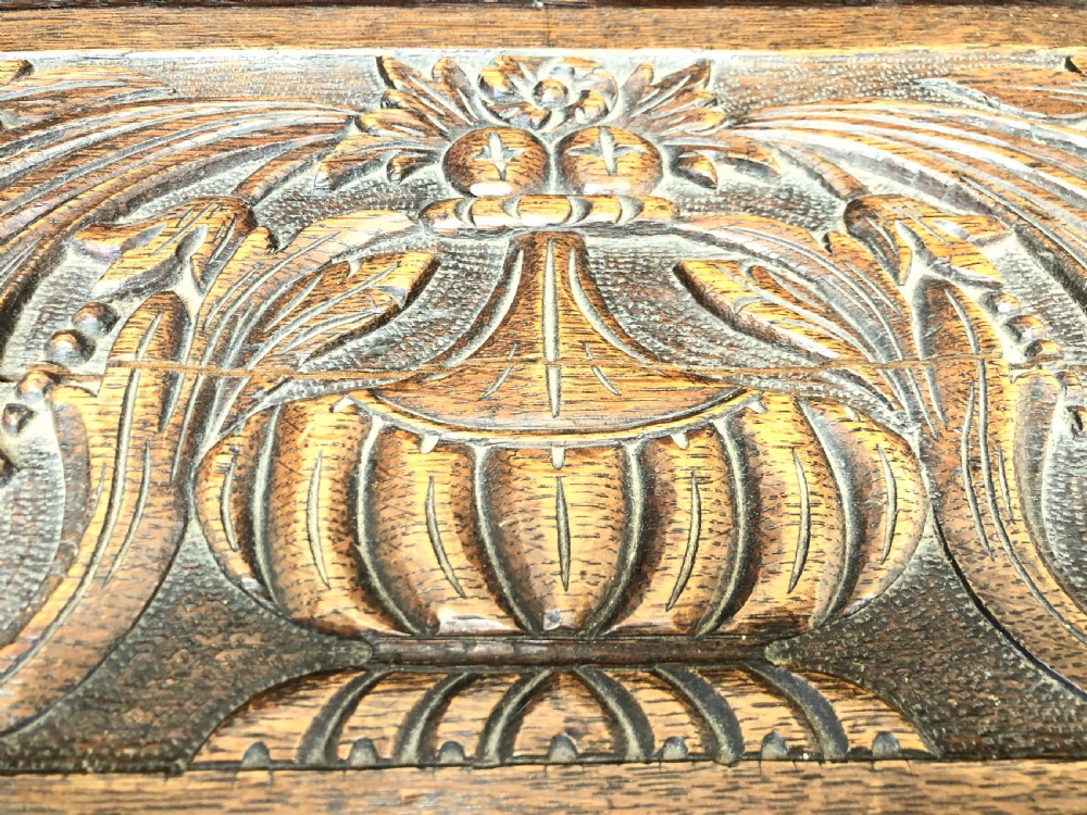 Antique Oak Carved Desk  View VIII