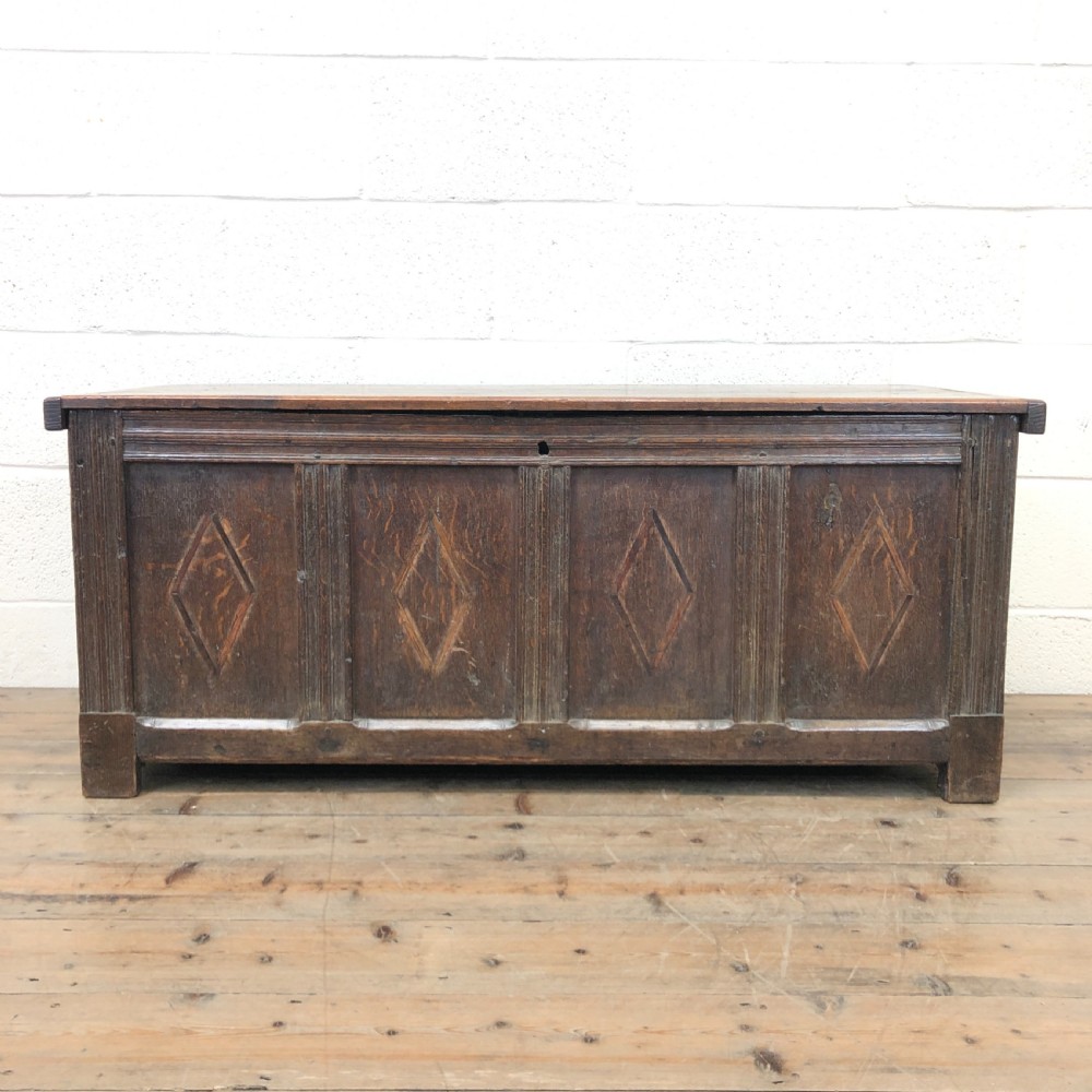 Antique Oak Panelled Coffer