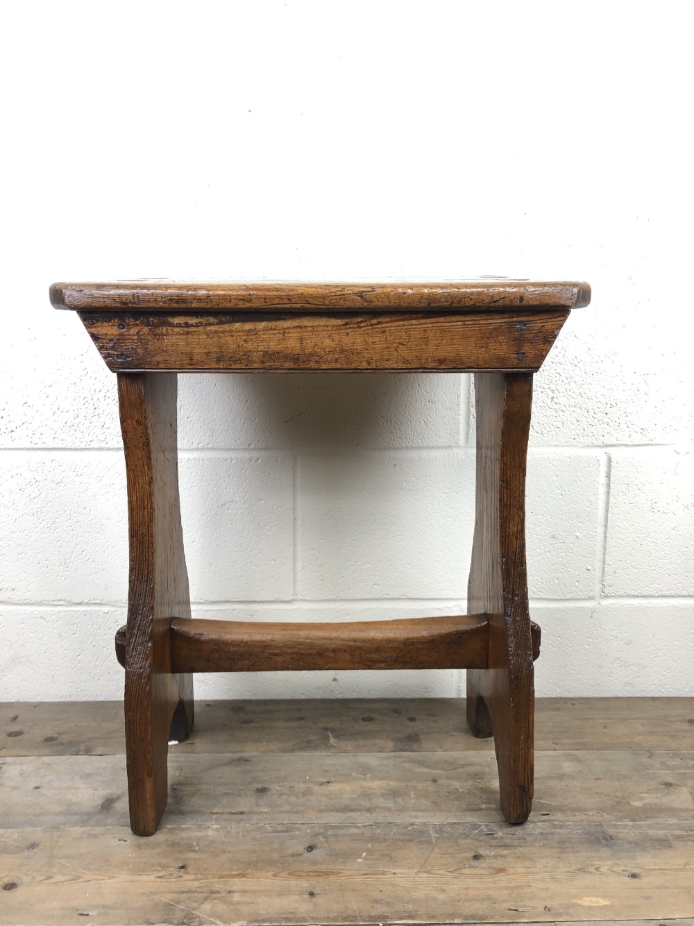 Early 19th Century Welsh Pine Chapel Stool 