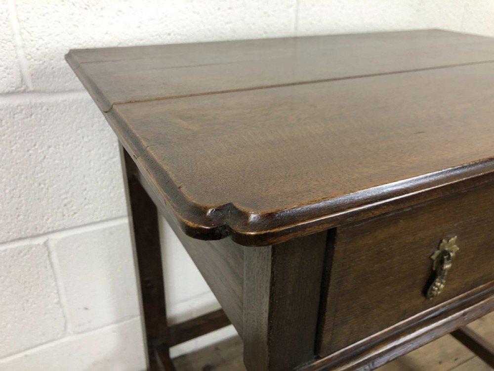 Antique Oak Side Table View IV