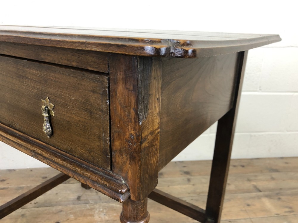 Antique Oak Side Table View VI