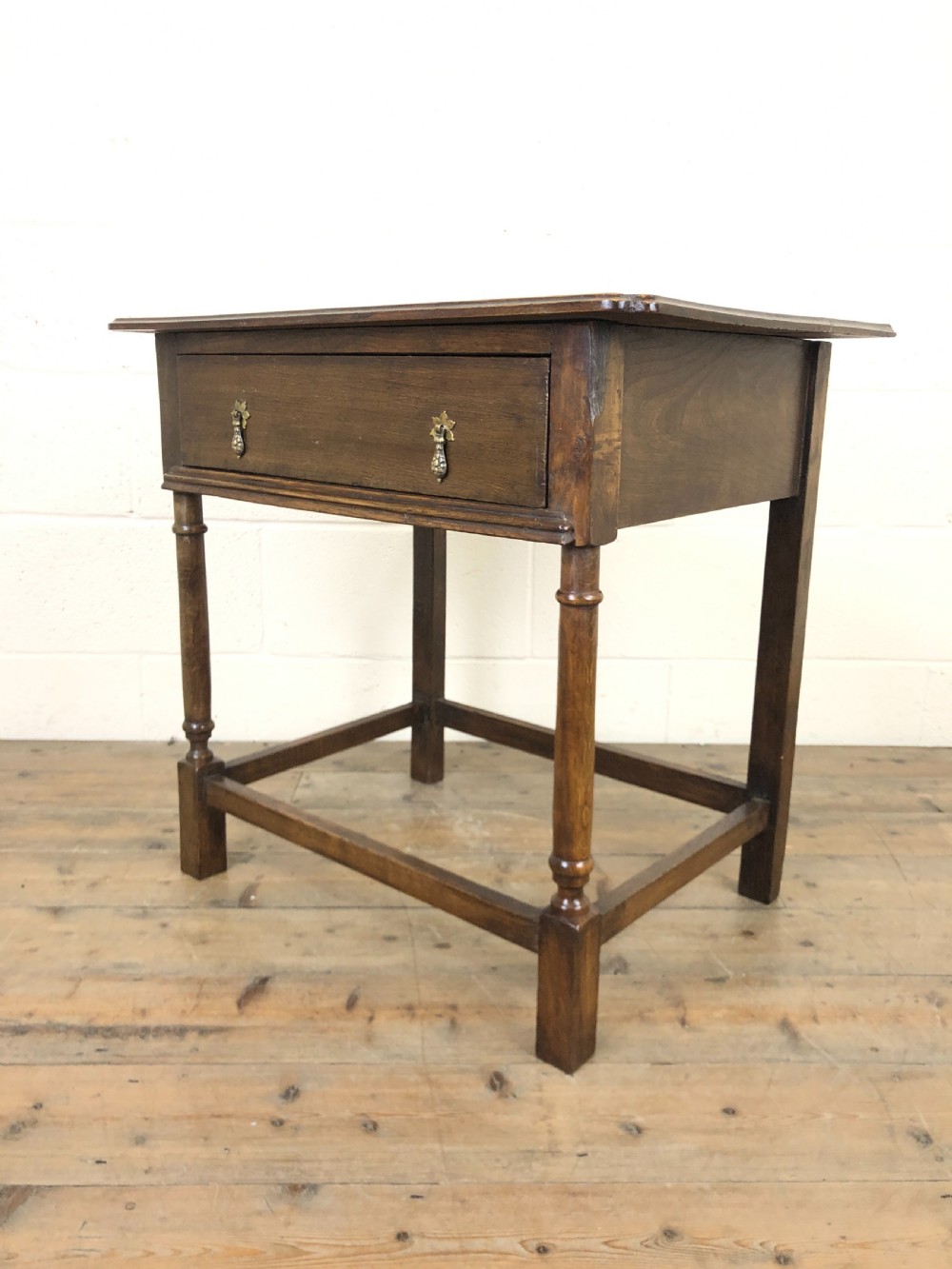 Antique Oak Side Table View VII