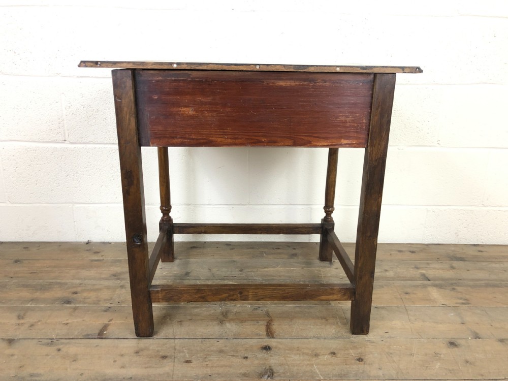 Antique Oak Side Table View IX