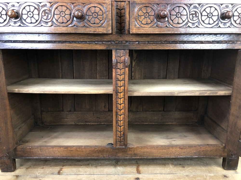 Antique English Oak Cupboard View V