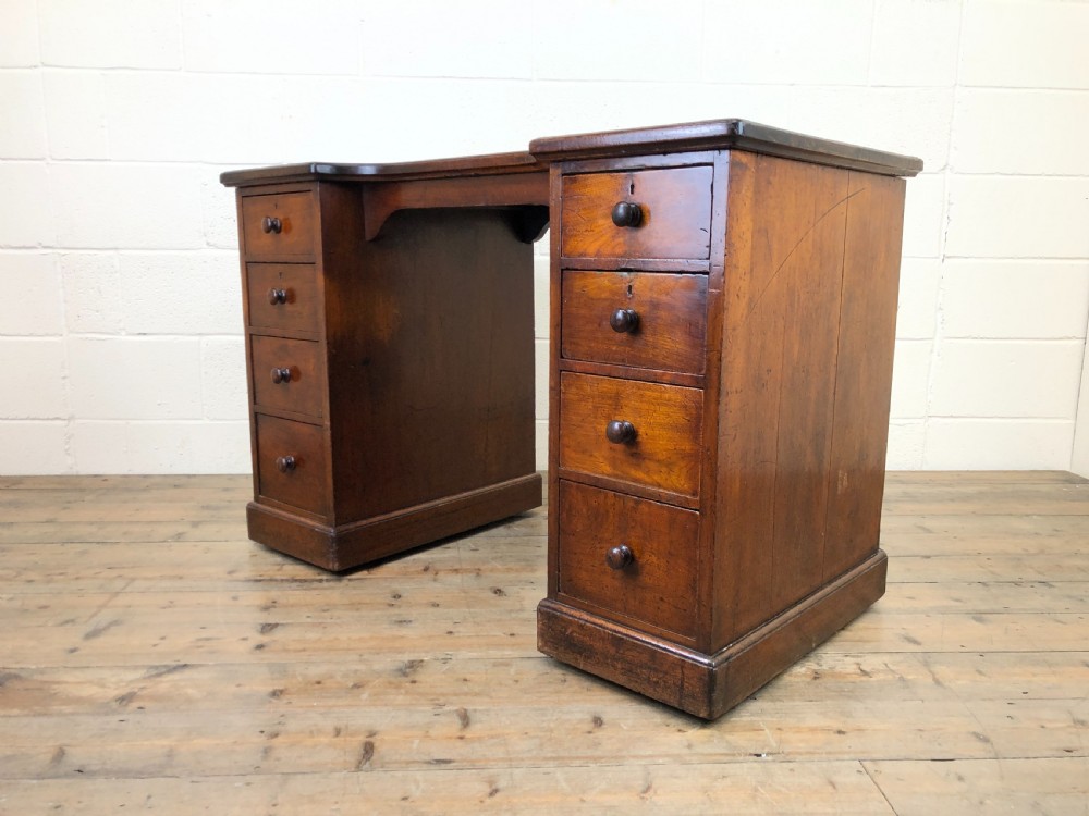 19th Century Mahogany Kneehole Writing Desk View IV
