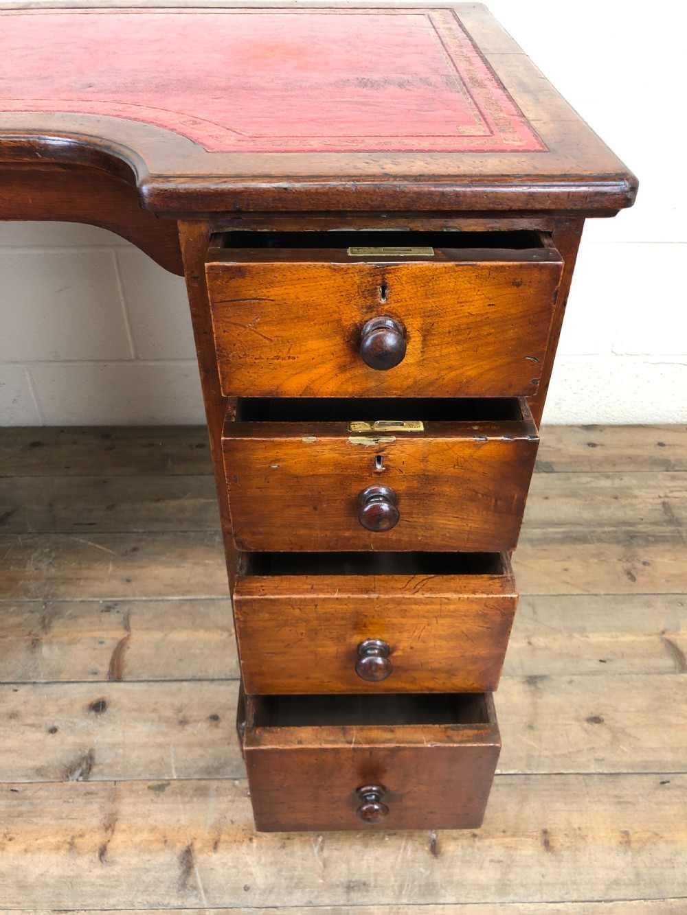 19th Century Mahogany Kneehole Writing Desk View V