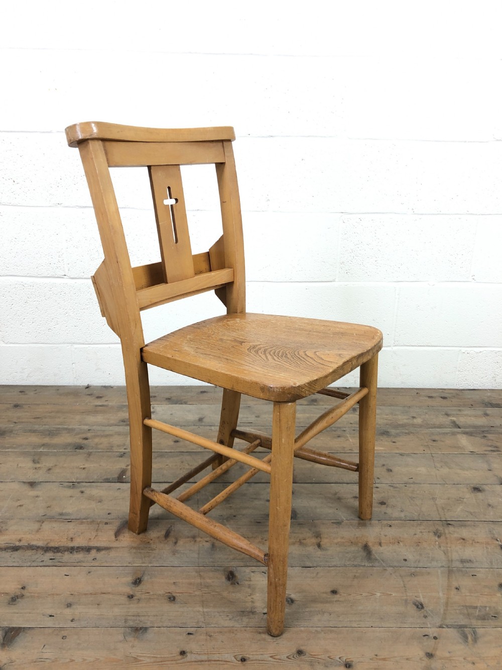 Set of Eight Antique Church Chairs View V