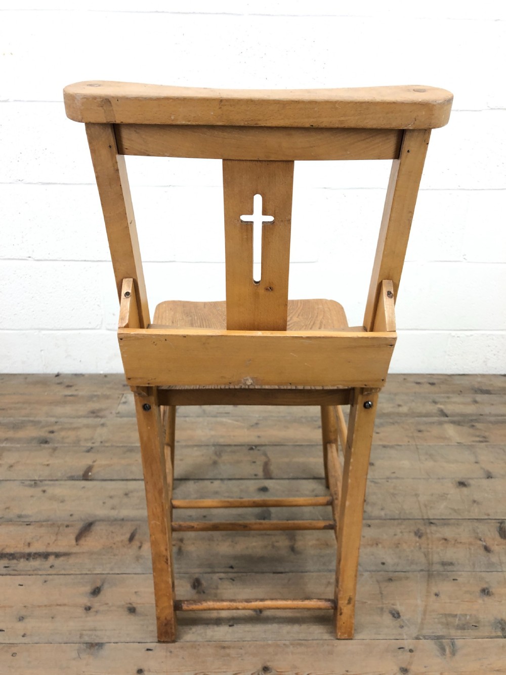 Set of Eight Antique Church Chairs View VII