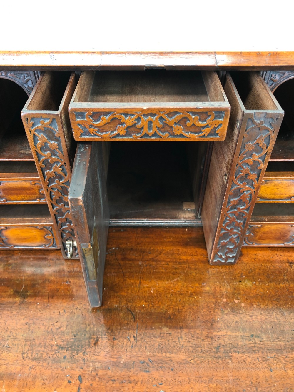 Antique George III Mahogany Bureau View VI