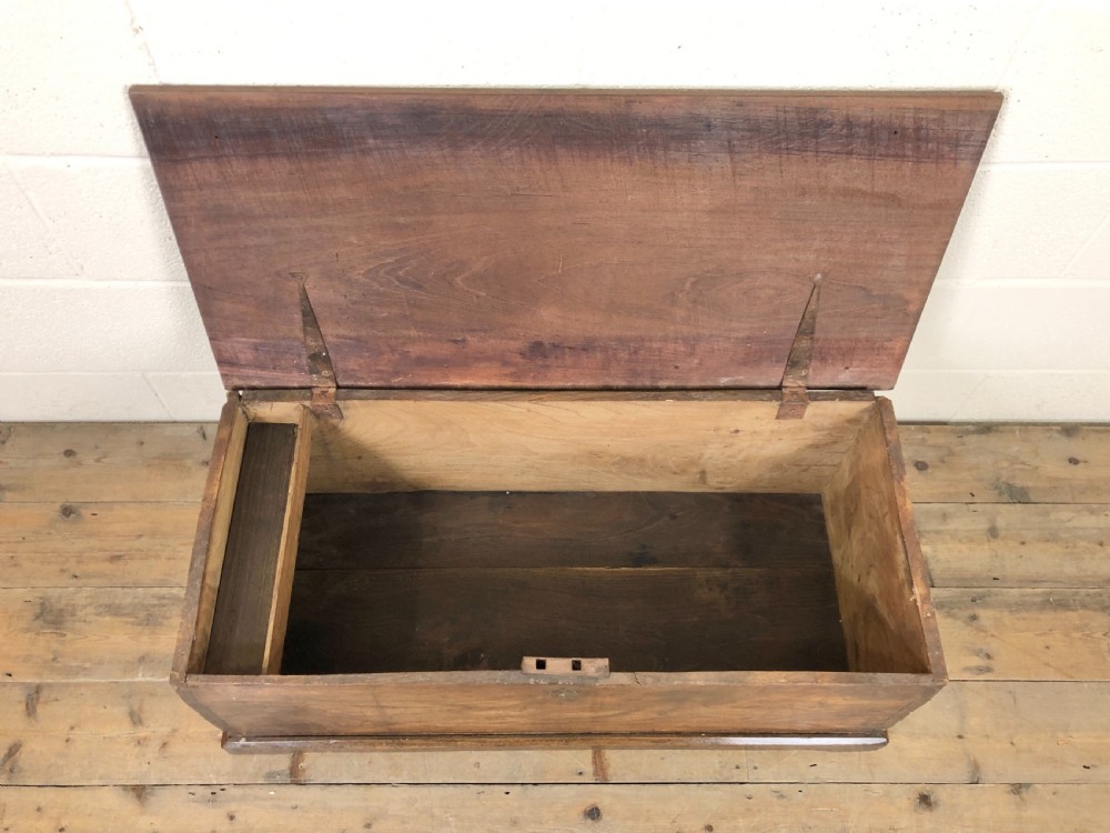 Antique Rustic Elm Trunk  View III