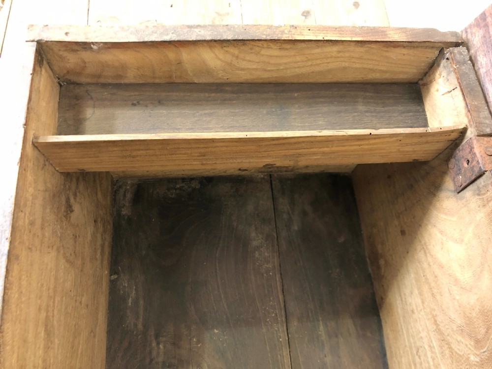Antique Rustic Elm Trunk  View IV