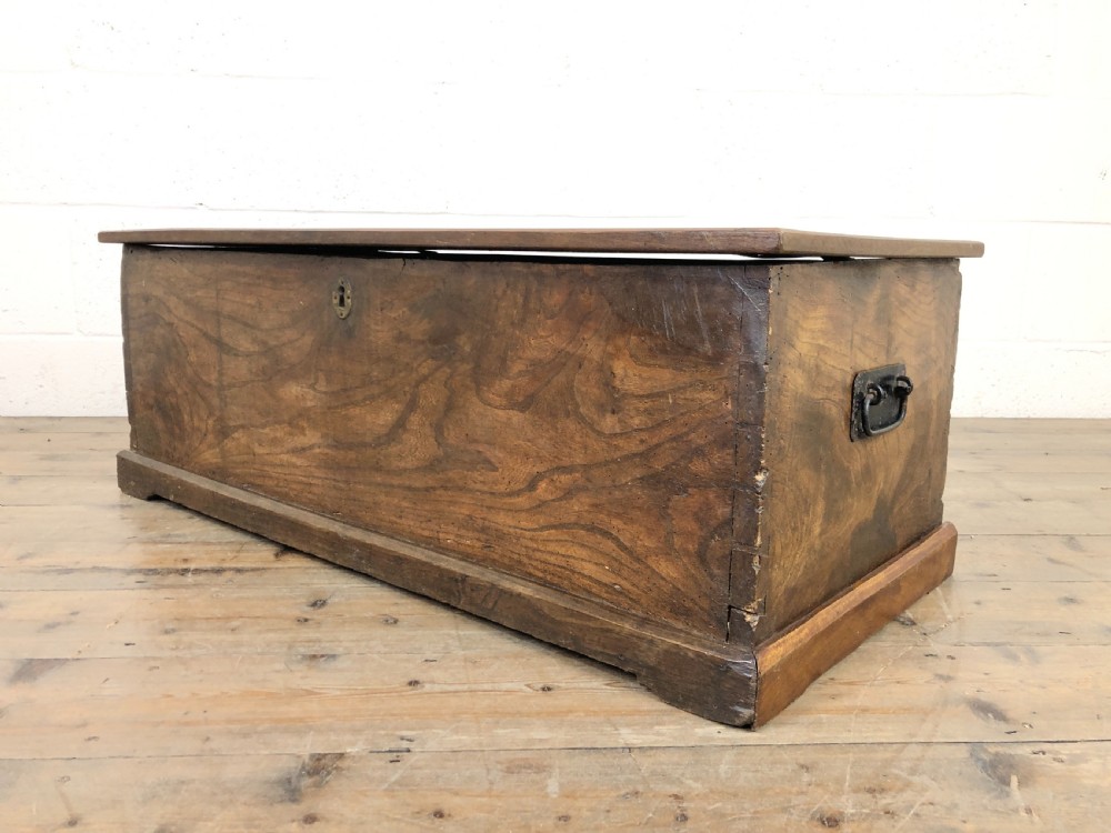 Antique Rustic Elm Trunk  View VI