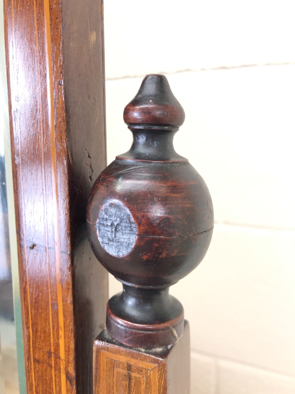 Large 19th Century Shield-Shaped Mirror View II