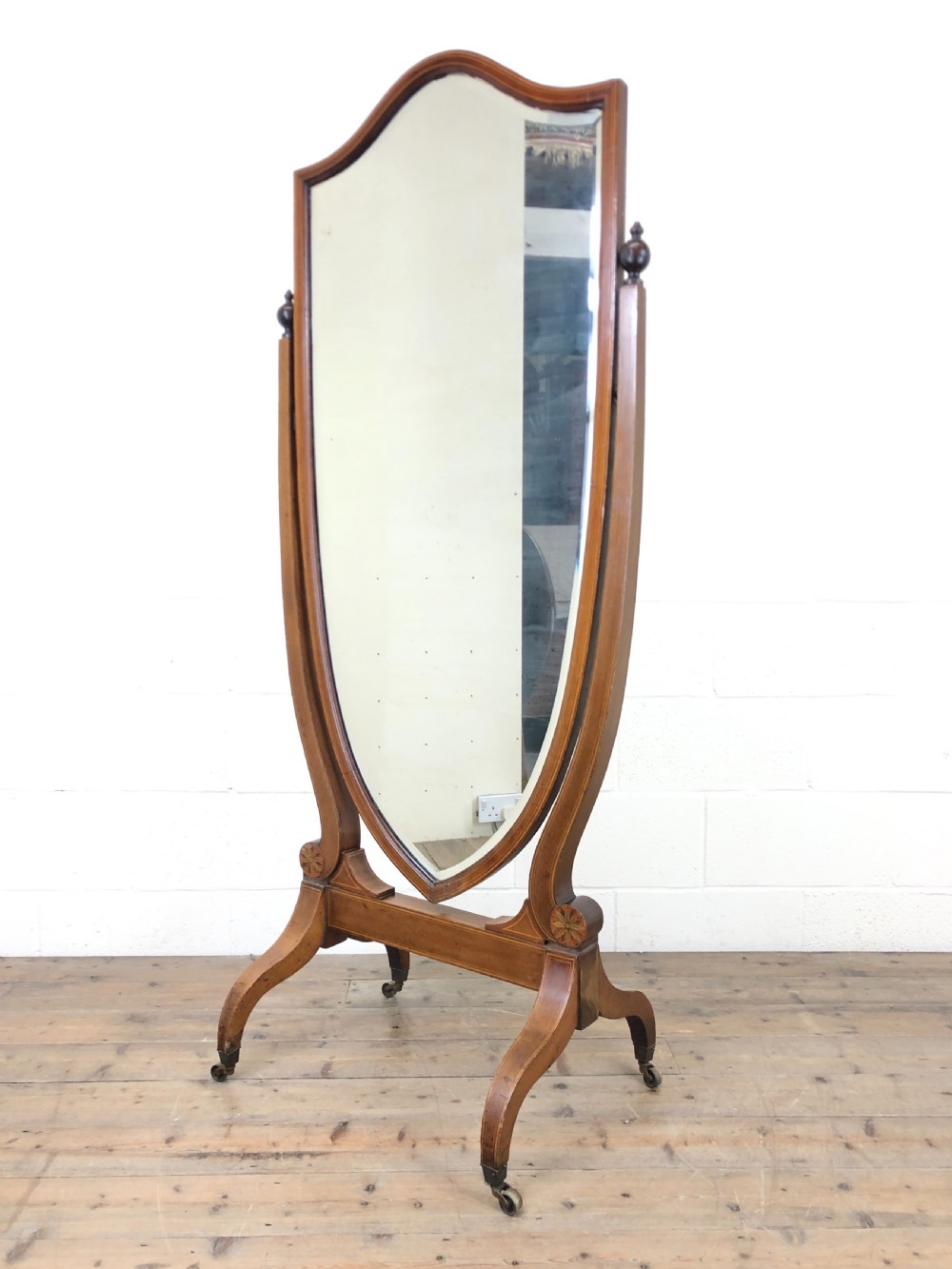 Large 19th Century Shield-Shaped Mirror View V