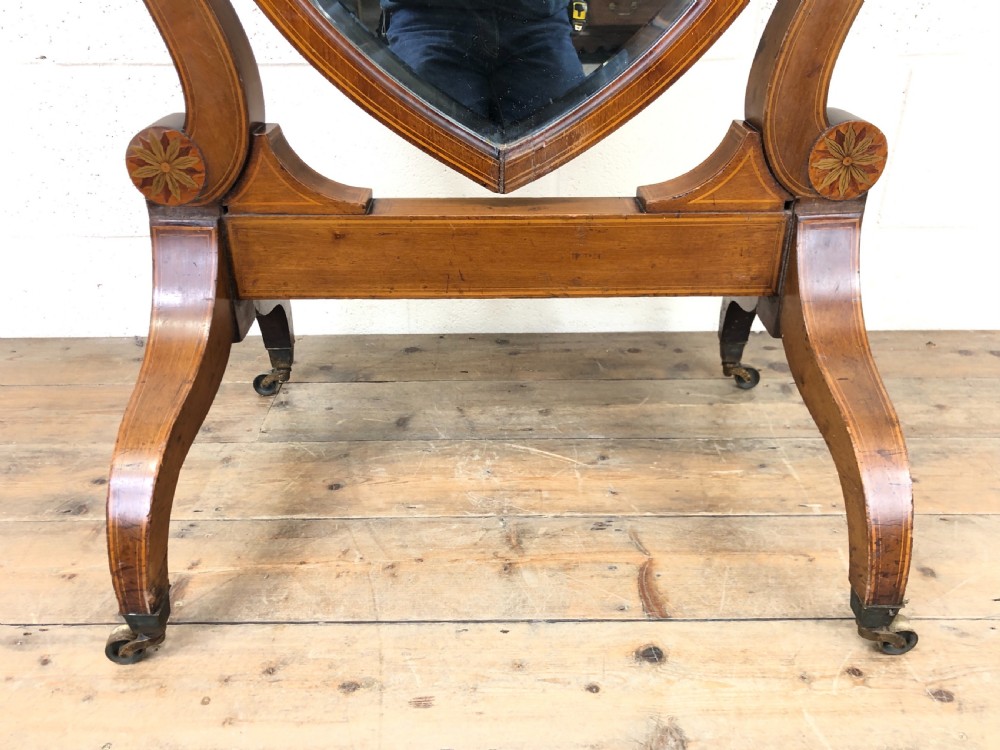 Large 19th Century Shield-Shaped Mirror View VI