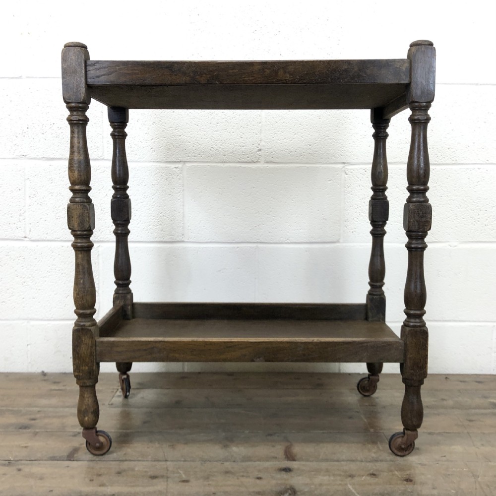 Antique Oak Drinks Trolley