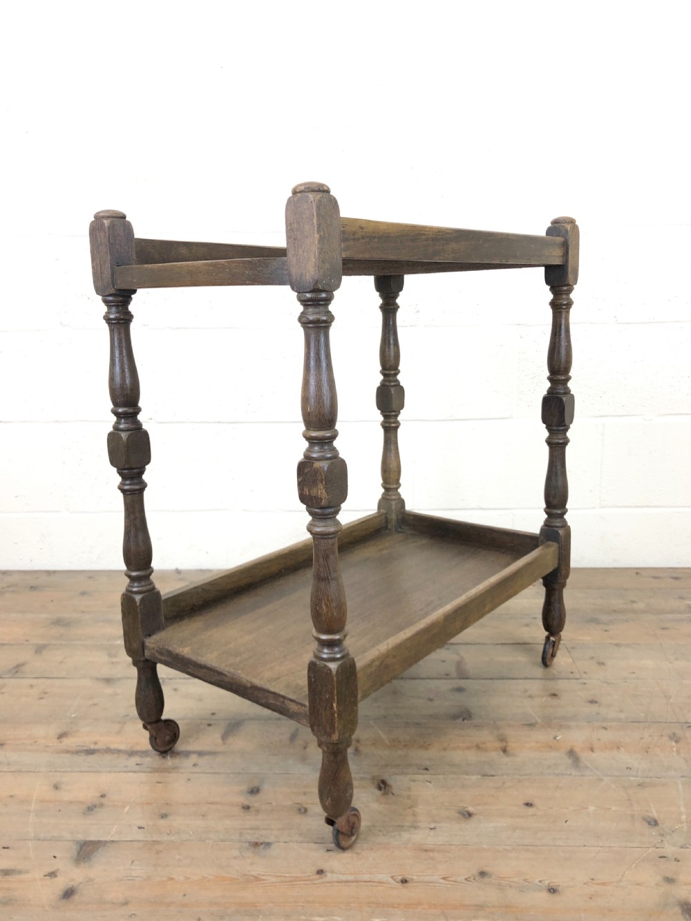 Antique Oak Drinks Trolley View VII