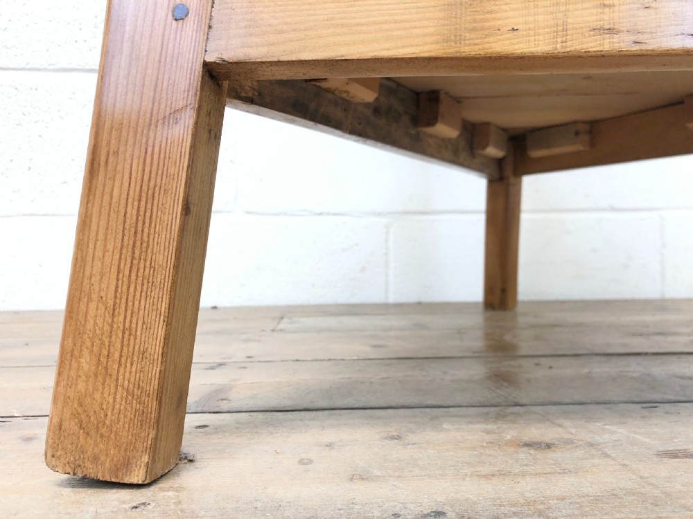 Antique Pine Tripod Side Table View IV