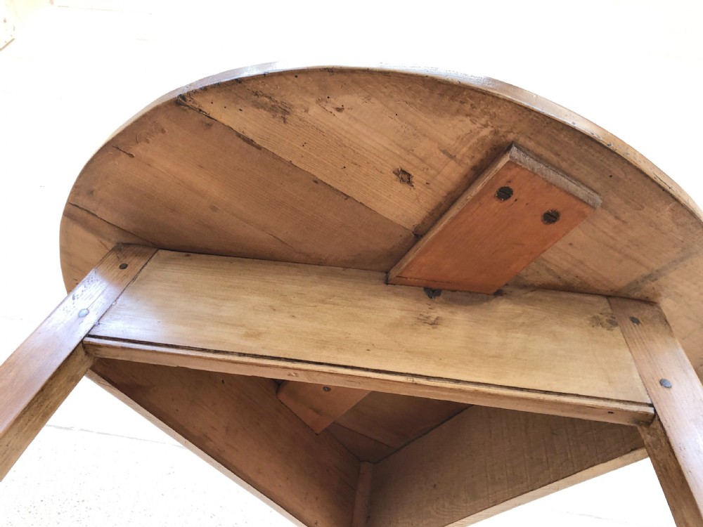 Antique Pine Tripod Side Table View V