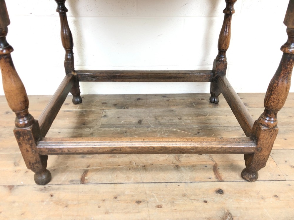 Antique Oak Side Table View IV