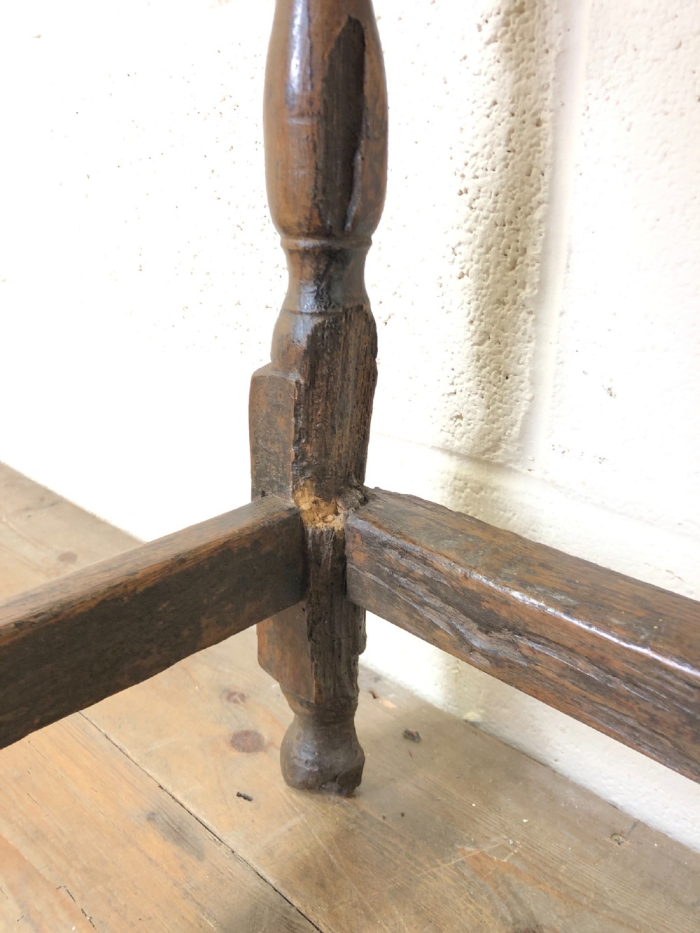 Antique Oak Side Table View V