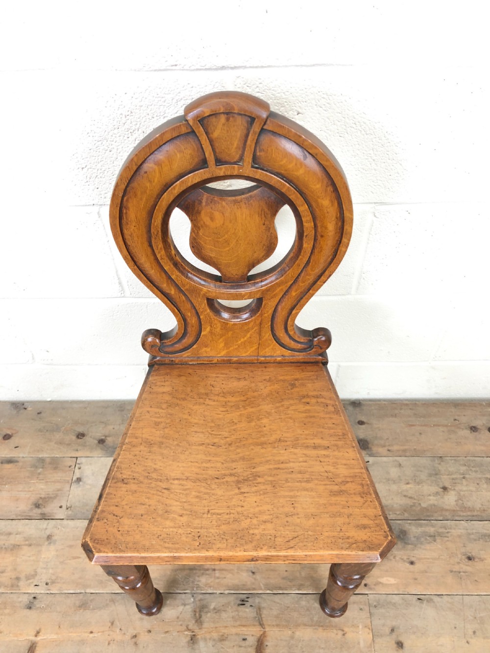 Victorian Mahogany Hall Chair View II