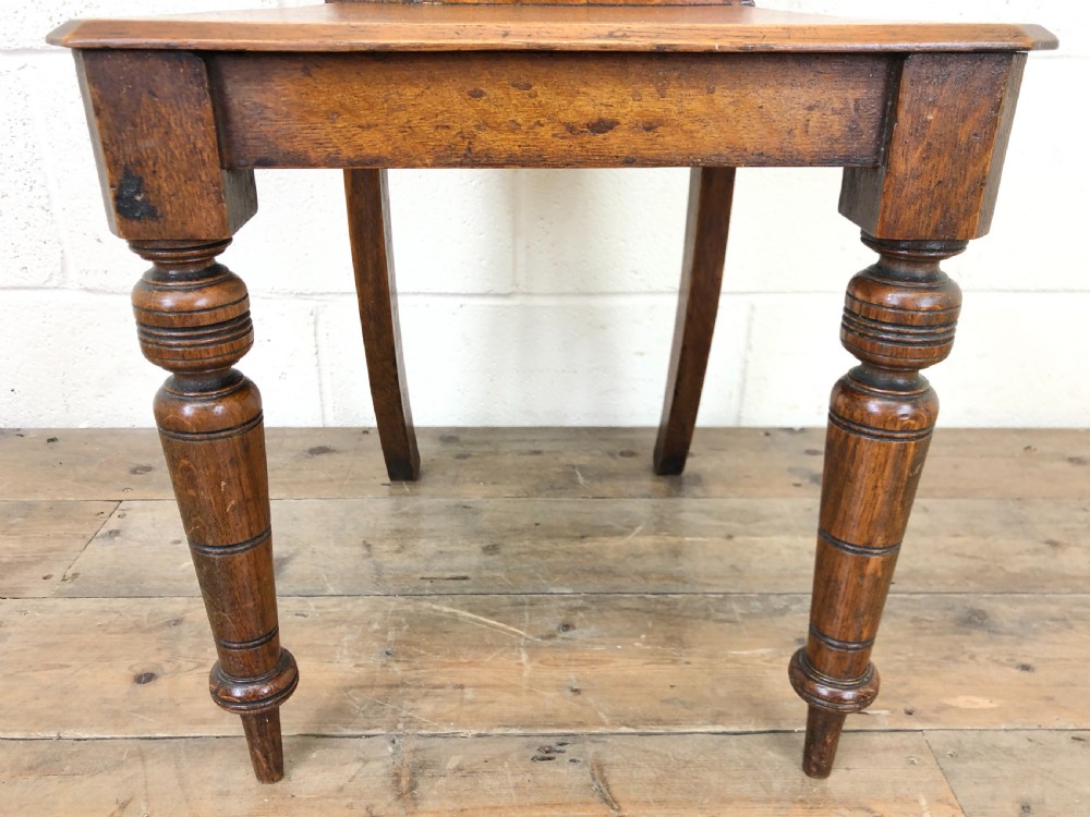 Victorian Mahogany Hall Chair View IV