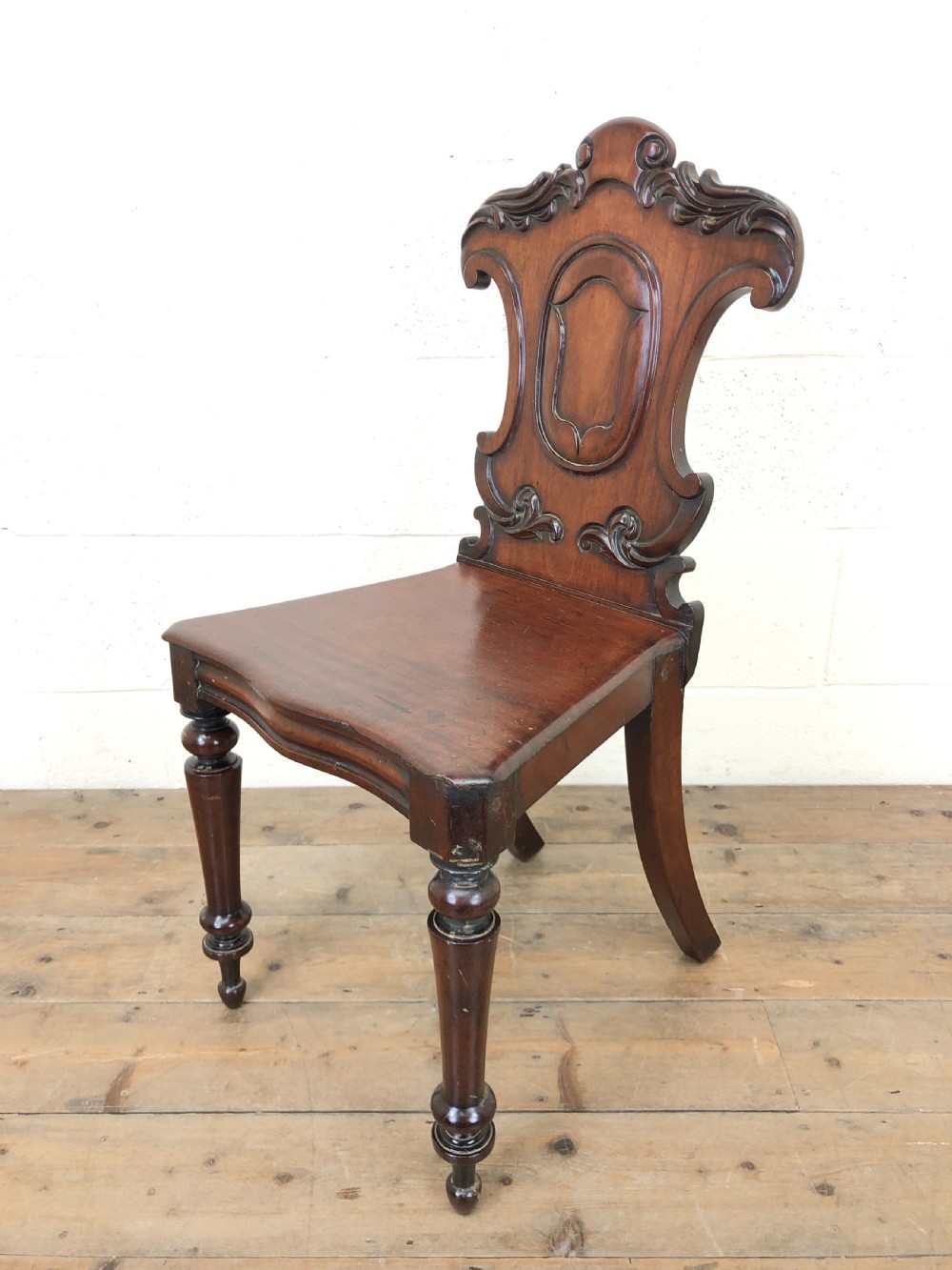 19th Century Mahogany Hall Chair View V