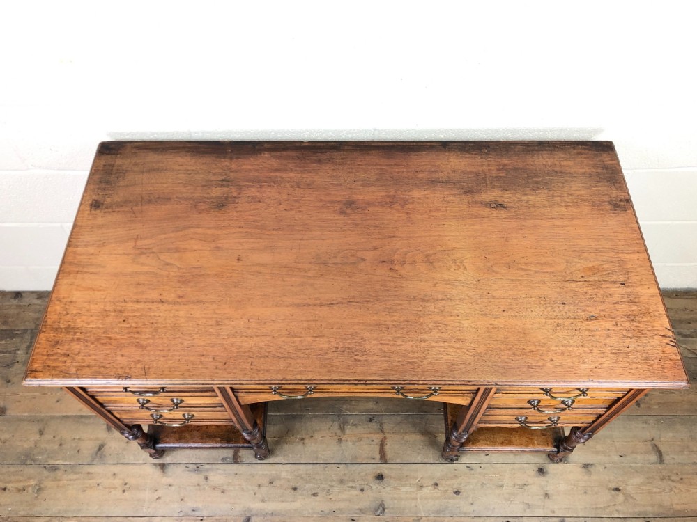 Victorian Mahogany Kneehole Desk View VI